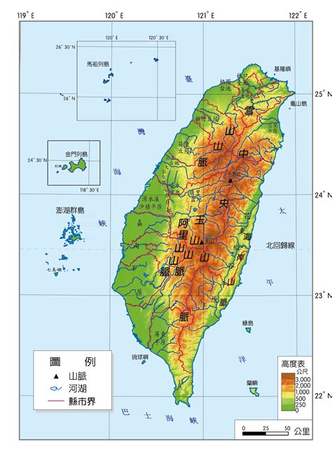 台灣地形口訣